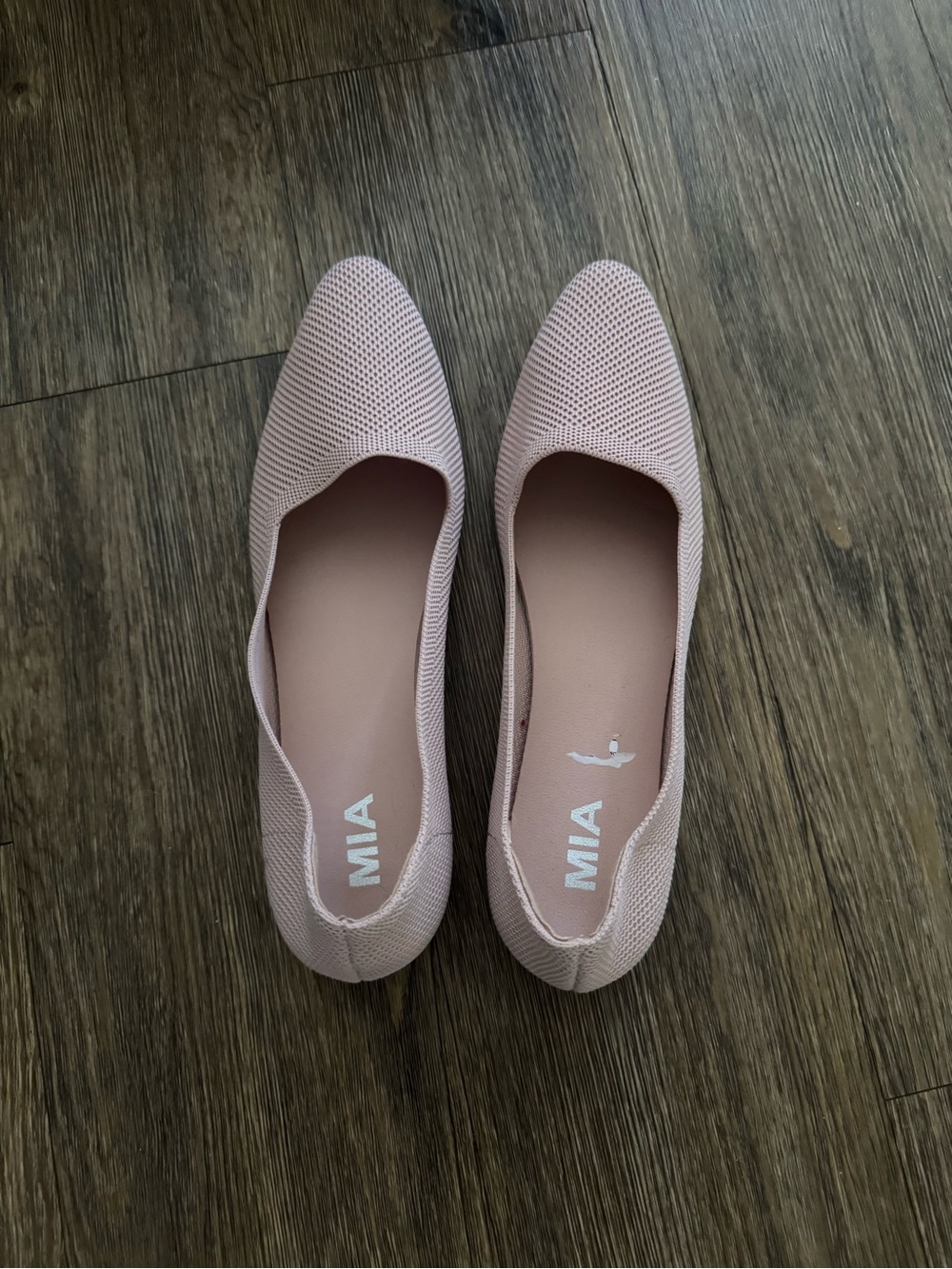 MIA Blush Knit Slip-On Flats